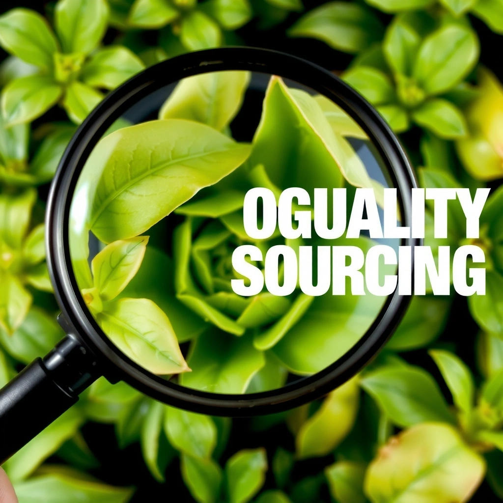 A magnifying glass over a plant, symbolizing quality and meticulous attention to detail.