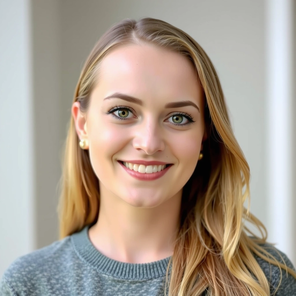 A professional portrait of a smiling female botanist.