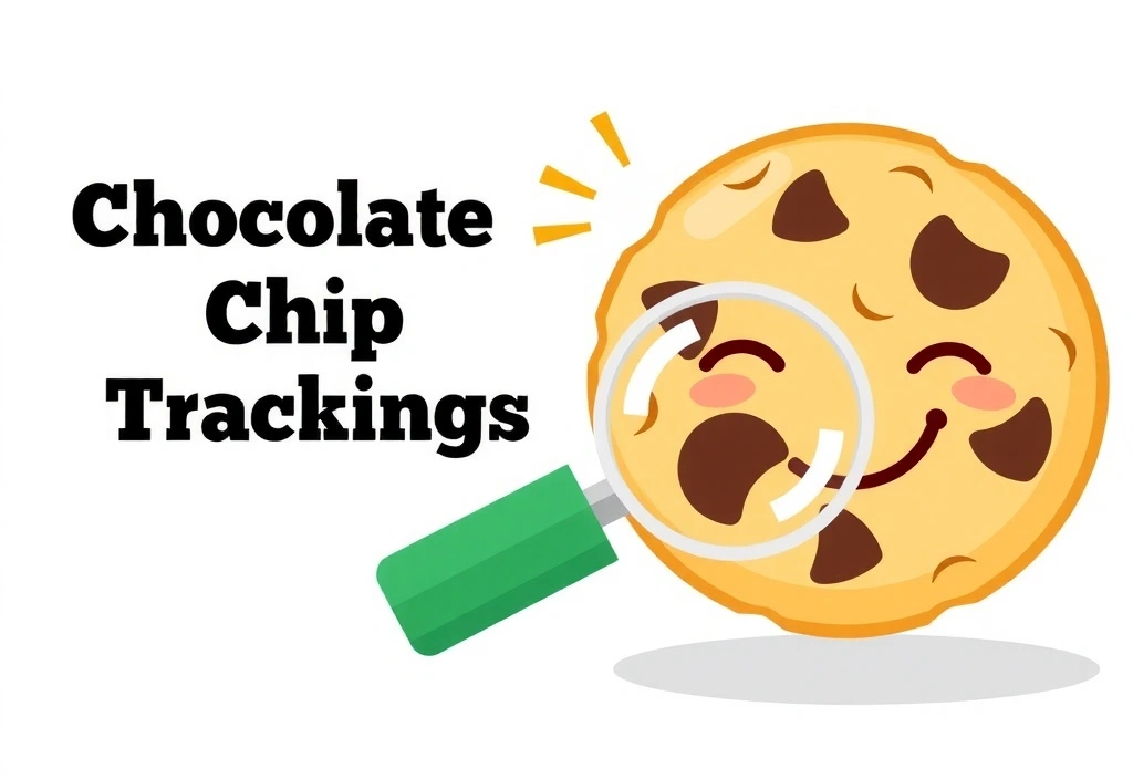 A cookie icon with a magnifying glass